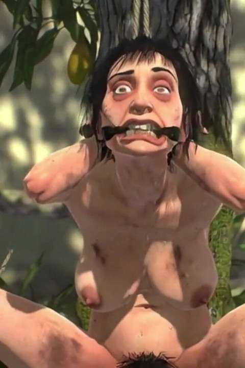 Old Granny Fruit Tree Bondage - Horny & Desperate for Anal