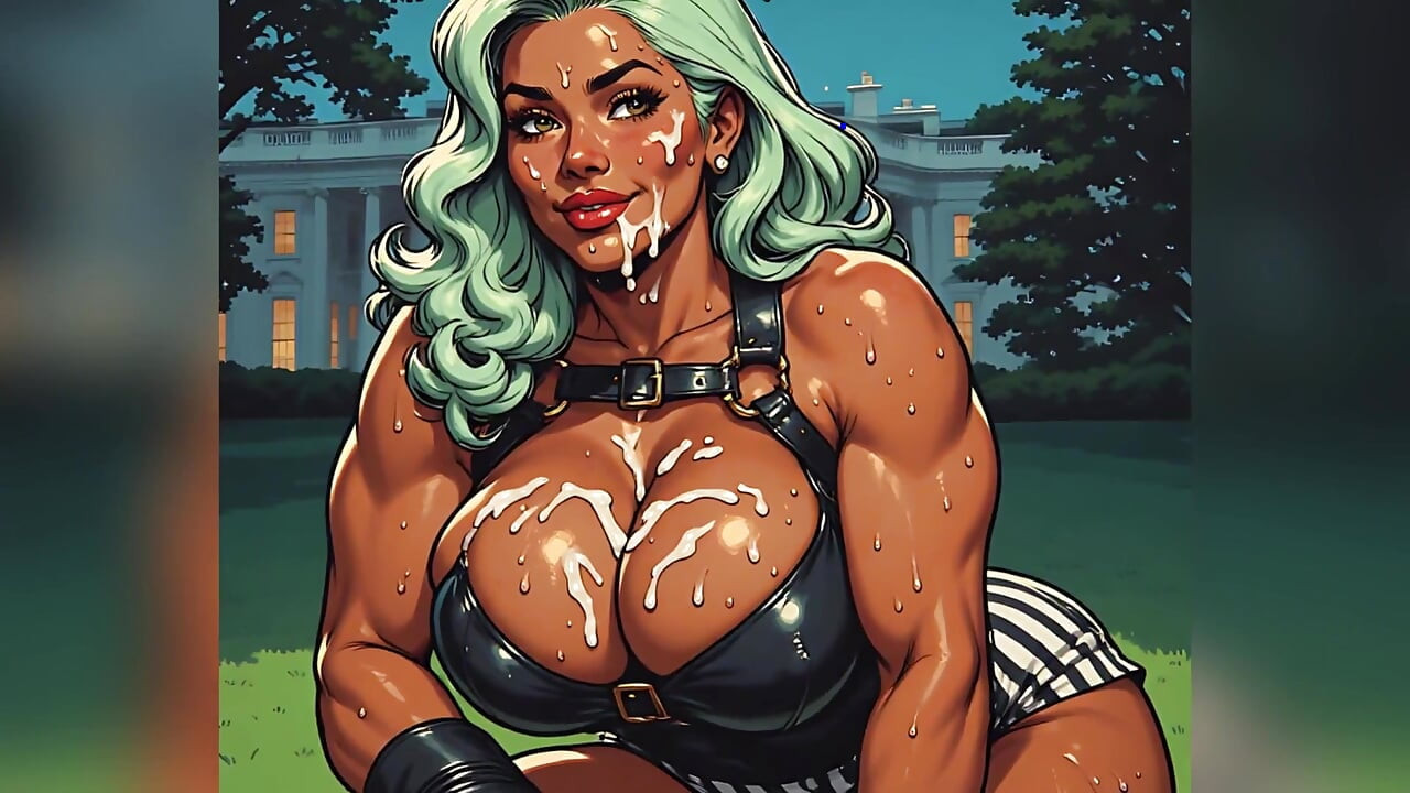 Big Tits Tanned Babes Covered in Cum Art