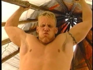 Guys in tent getting anal
