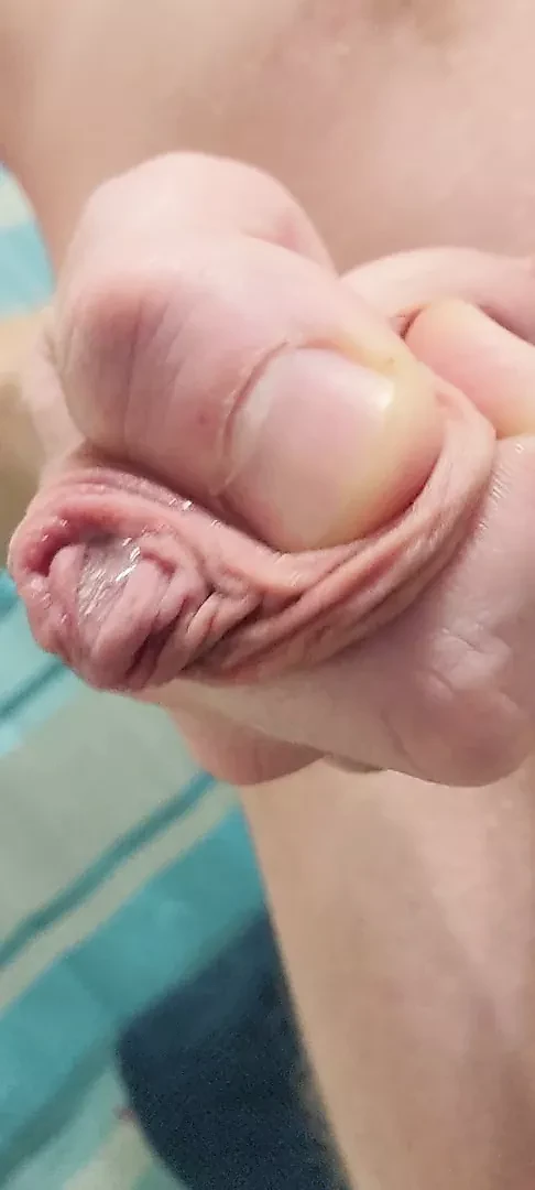 Extreme Close Up Wet Foreskin