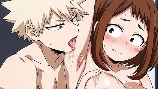 Katsuki x Ochako (MHA) generated by AI