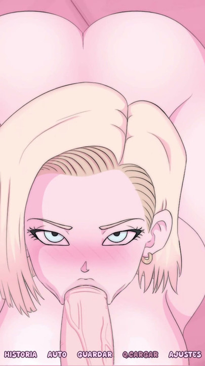 Boyutlararası arzu - Android 18'in sevimli pembe götünü kocasının önünde sikiyor | Klip 1