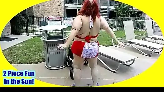 Krankenschwester Vicki trägt neues 2-stück und hat spaß in der sonne teil 1