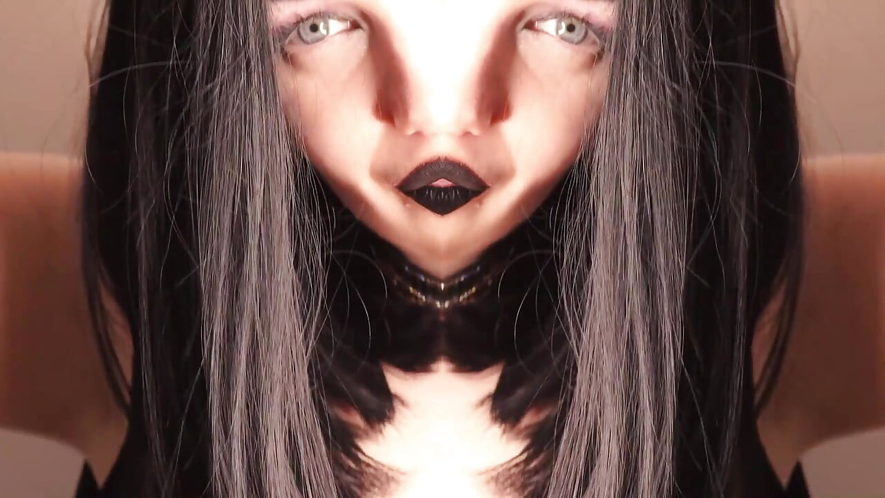 My black lips grab your attention!