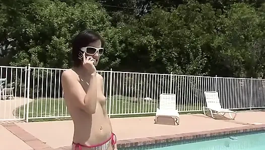 Черно-белый анал проникли в саду