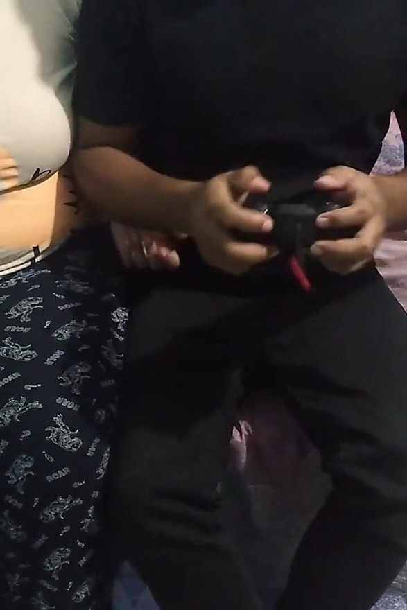 Step Sister Fucked by Step Brother While Playing Games