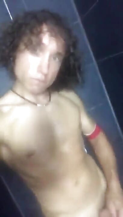 Taking hot shower with my dildo