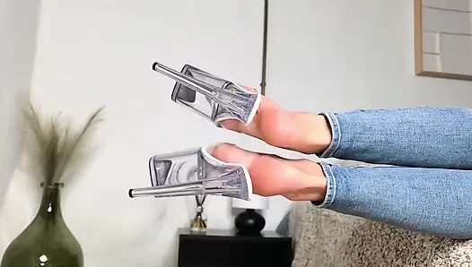 Jeans & Plateau Mules