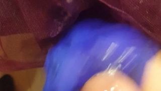 HUGE CUMSHOT ON COUSINS BLUE LACE THONG AND CORSET