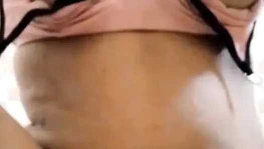 Look how a young girl bathes in the village