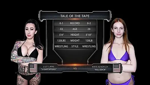 Lily lane gegen maya kendrick, weibliches wrestling