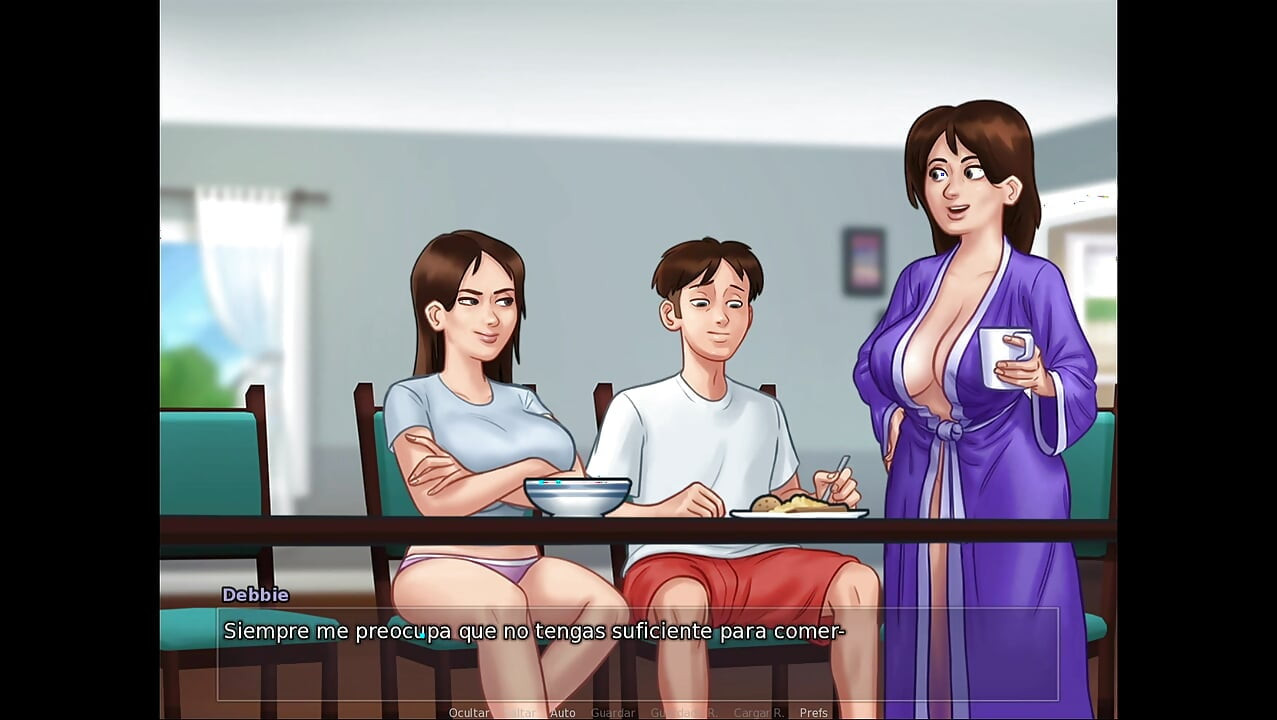 Stepmom VS Stepsister who fucks the tenant better? 3 Summertime Saga