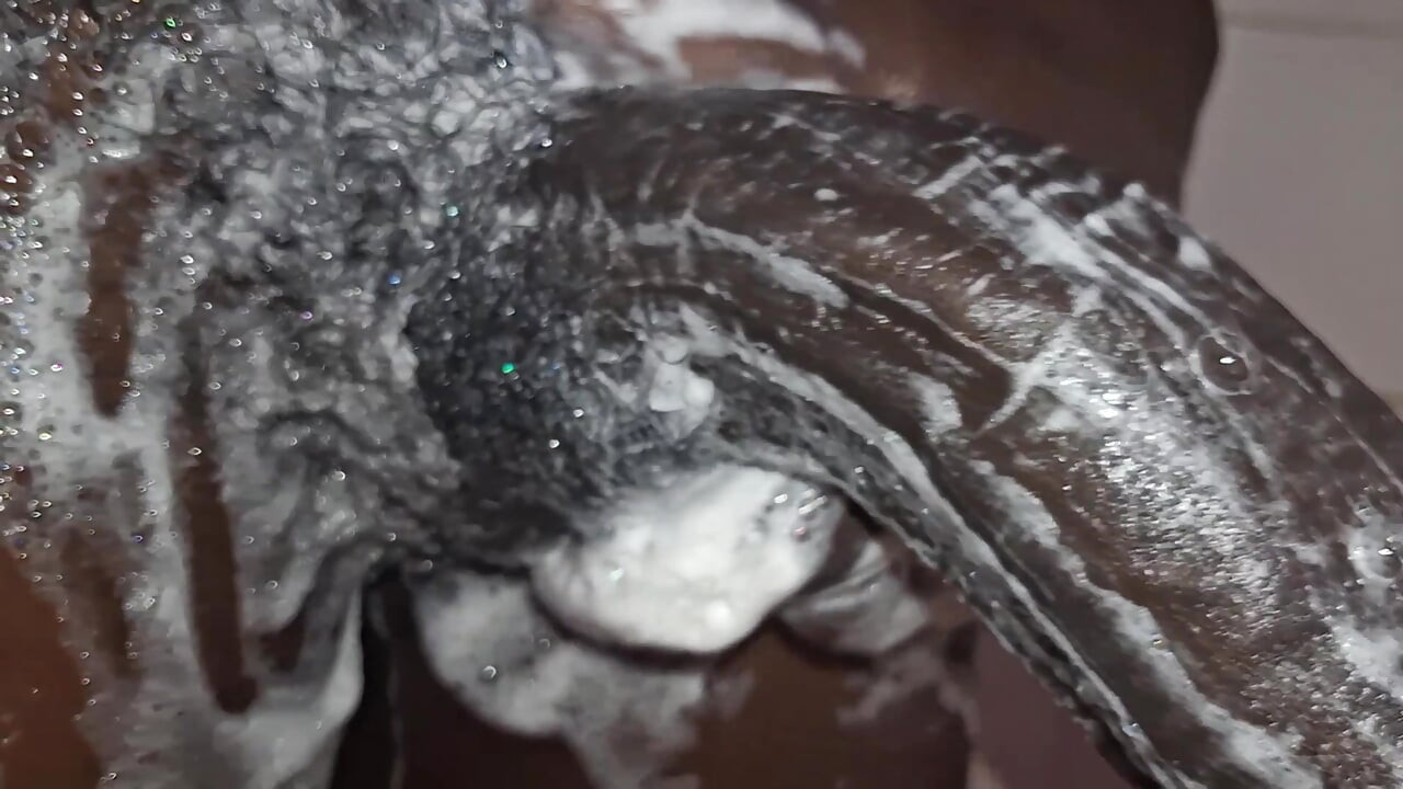 Cms Cleaning His Big Black Uncut Cock