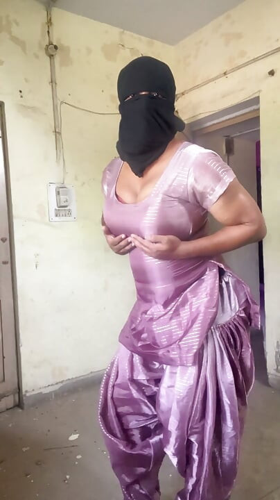 silky shiny satin suit salwar desi indian crossdresser bhabhi
