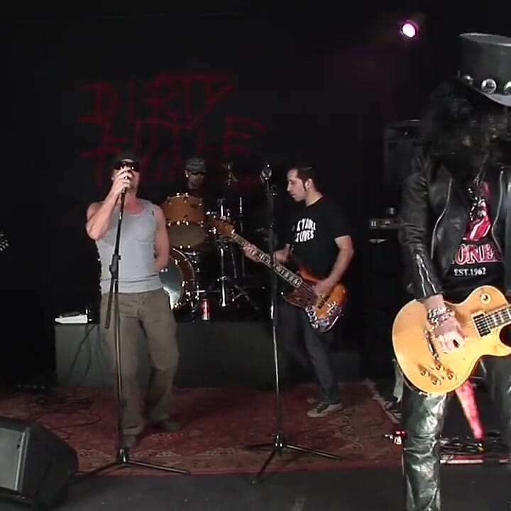 Hot Blonde in Stockings and Black Boots Gets Fucked in the Ass by Rockers