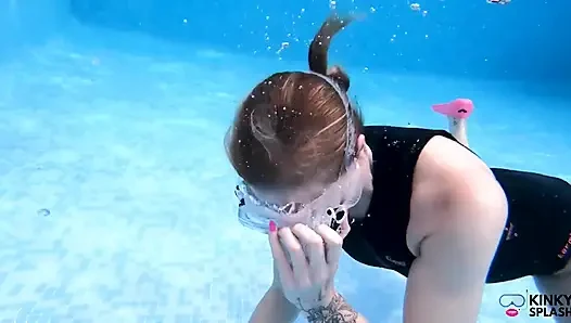 Underwater Wetsuit & Mask Fetish Filling, Bubbles & Breath Control