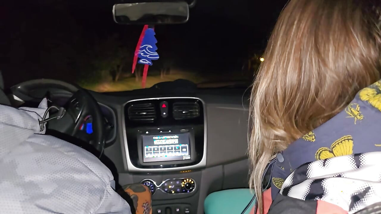 A double blowjob in my friend's car DIRTY MORBID GIRLS