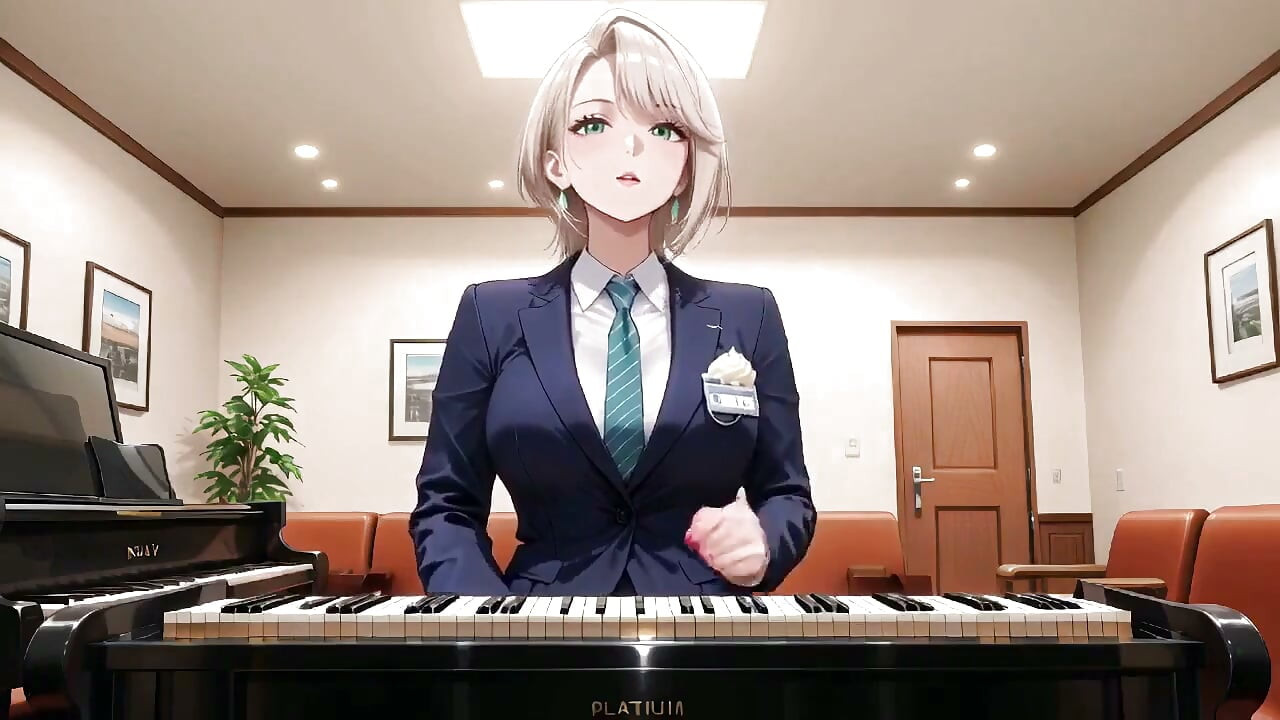 山積みの書類に囲まれ、デスクに跪きながら襟元を指で弄る。妖しい視線を向けてくる彼女に、誰が耐えられるだろうか？