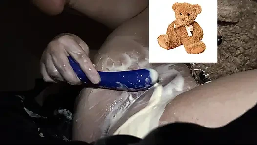 4K-ASMR JOGHURT ESSEN FETISCH - VERSAUTE STIEFSCHWESTER MASTURBIERT MIT DILDO- ABSPRITZEN, HENTAI- ARABISCHER SCHNEEHIT