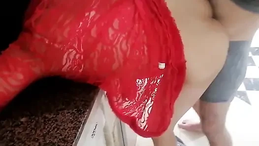 Plumber Fuck Arab Wife in Kitchen Cheating Wife