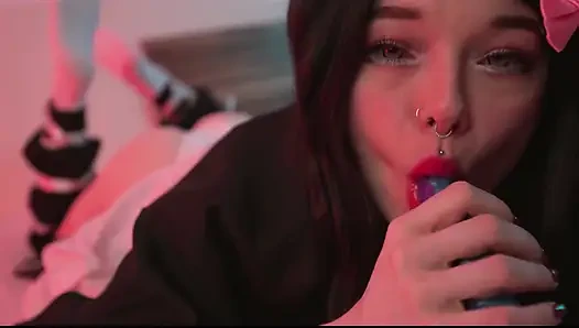 Watch Nezuko Train Her Very Wet Holes for You
