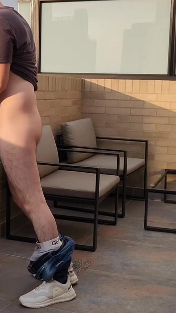 Emotional moment from "Sexy student is fucked in public on the balcony of her apartment ! fucking my classmate"