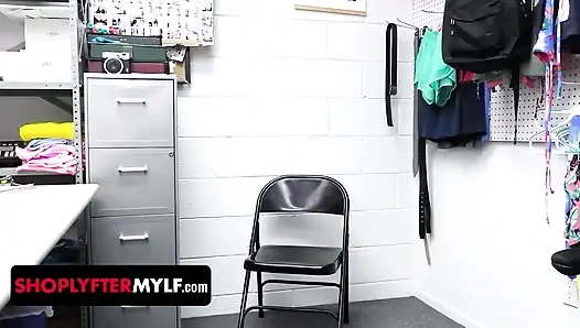 Shoplyfter Mylf - Buxom Milf Caught Stealing Gets Disciplined With A Vibrator By Two Security Guards