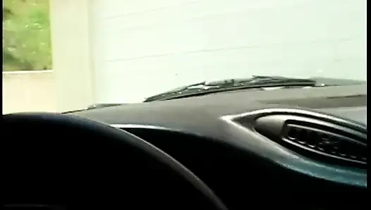 Hot skinny chick gets her mouth filled with cock and cum in the sun