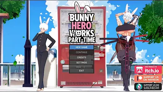 Hentai oyunu -hentai tavşanı kahraman yarı zamanlı seks oyun animasyonu yapıyor