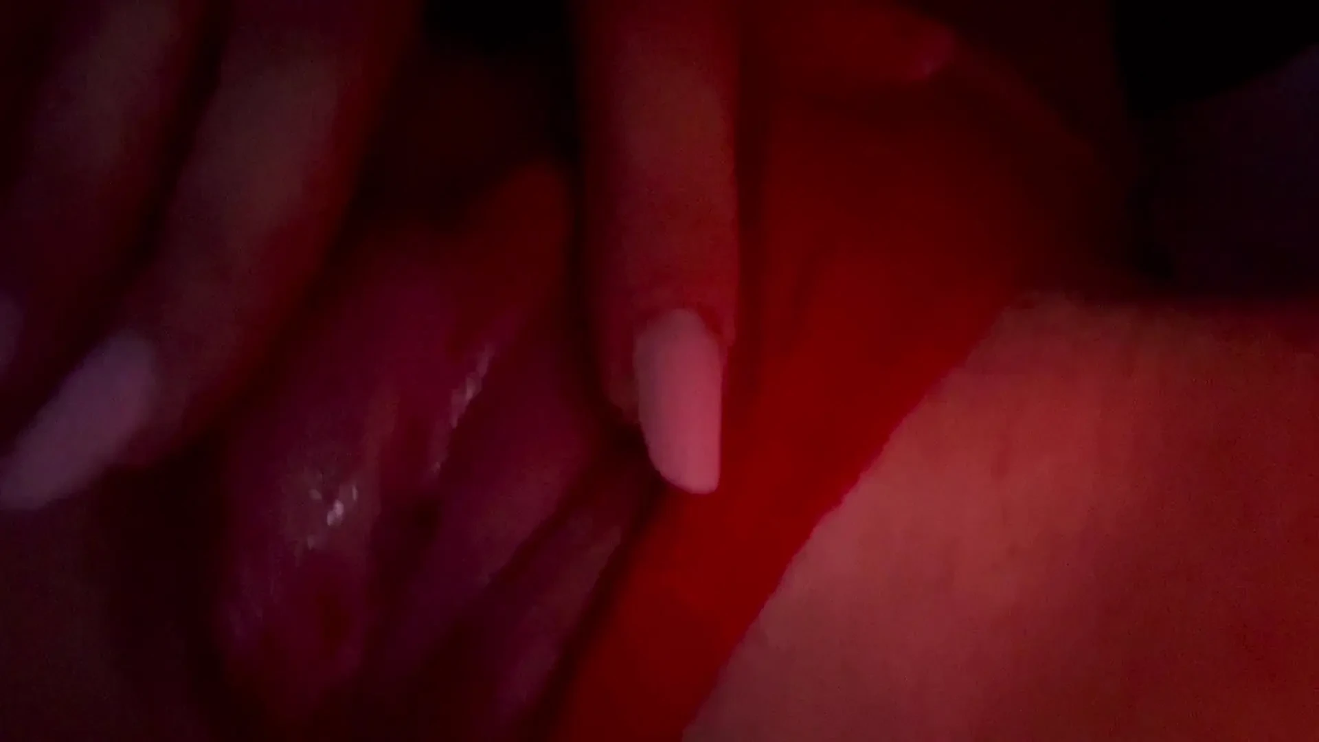 Lady in red orgasm