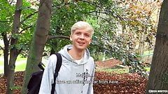 Twink Blonde On His Way Home When He Bumps Into A Guy Who Wants His Dick Fucked And Pay At The Same Time - BigStr