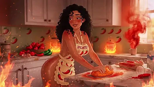 Yapay zeka baharatlı latin pişirme anları