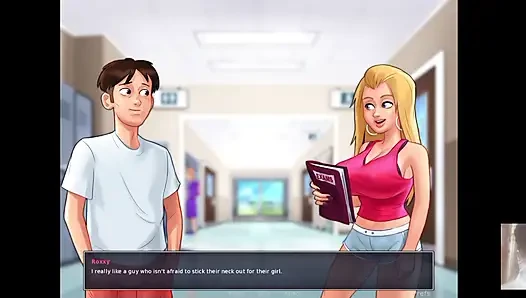 Big boobed slutty schoolgirl and I got stucked in the locker.
