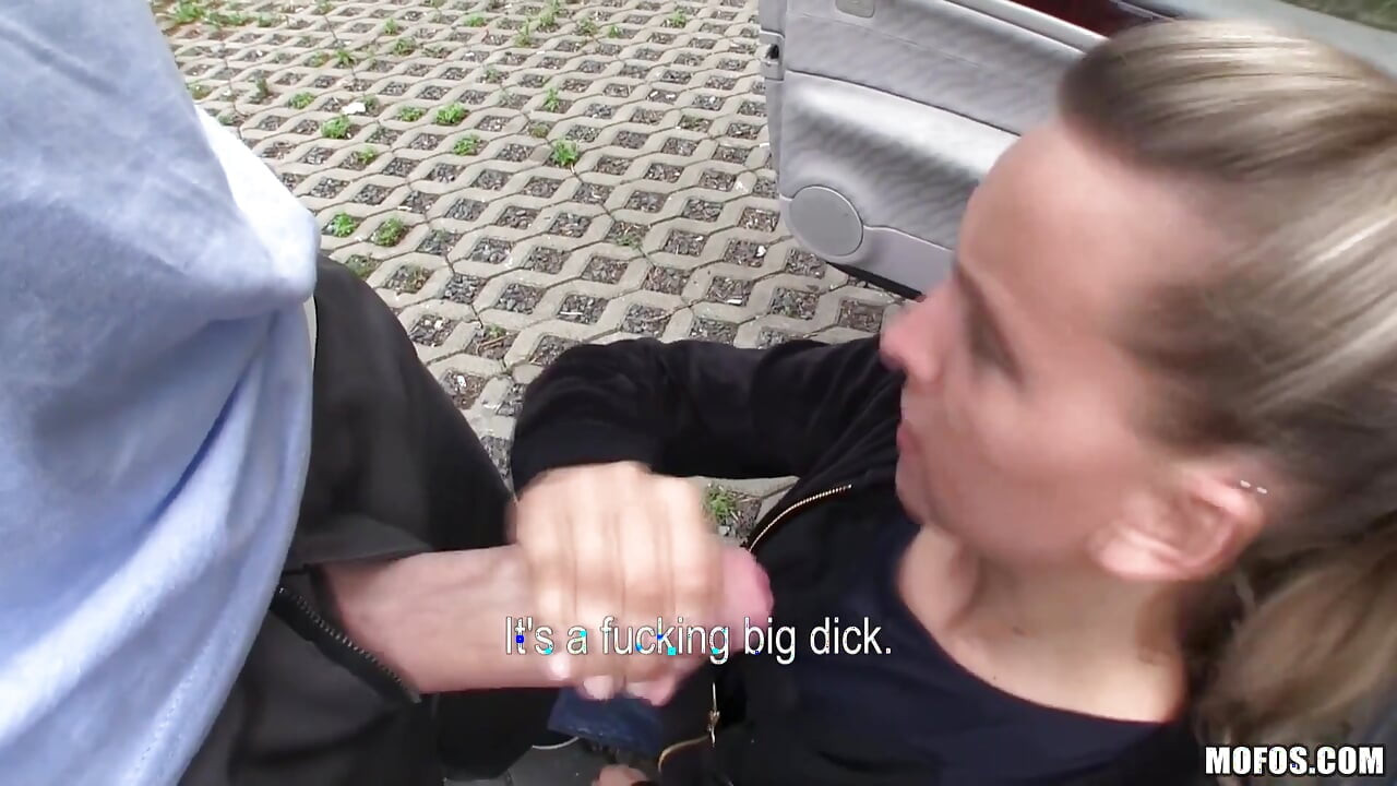 Public Pickups - Czech Blonde Rides Big Cock in the Car Lot