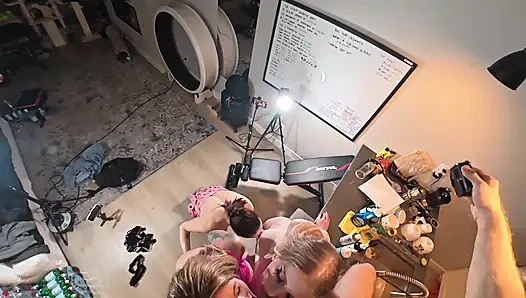 Orgy, Hot Foursome, Trans Girl and 2 Hot Girls Taste Big Hard 8 Inch Dick Rough Way. Janelle Fennec. Tightgirl. Naughtygainz