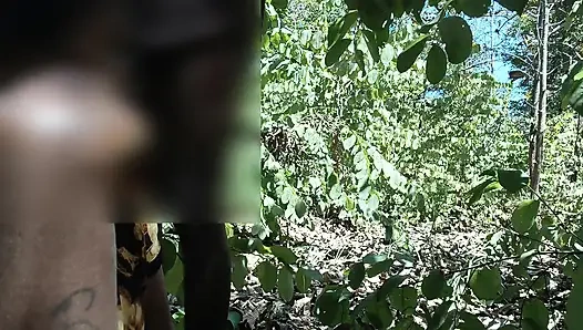 I went to the forest to meet a friend, so I had a lot of fun