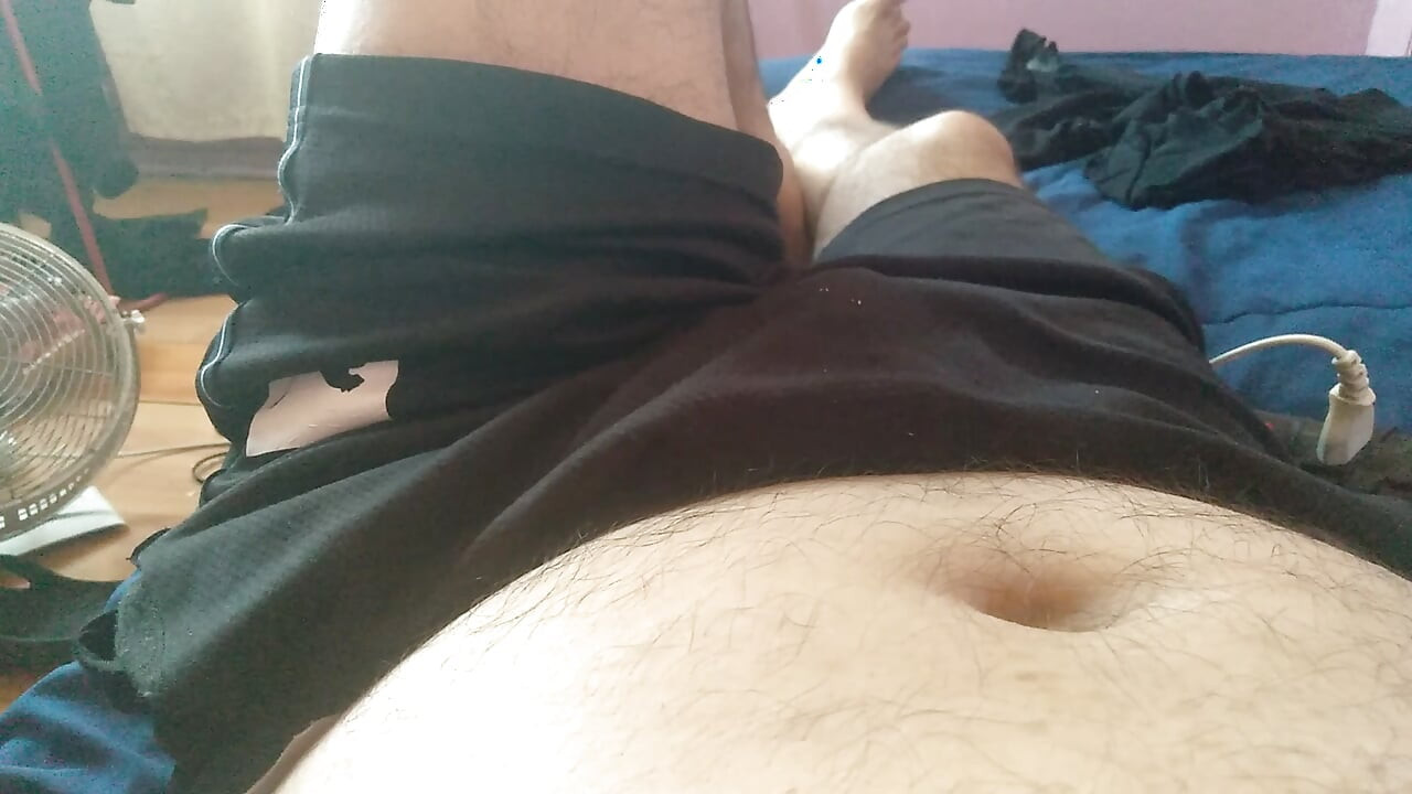 Latino gay man bares his big dick