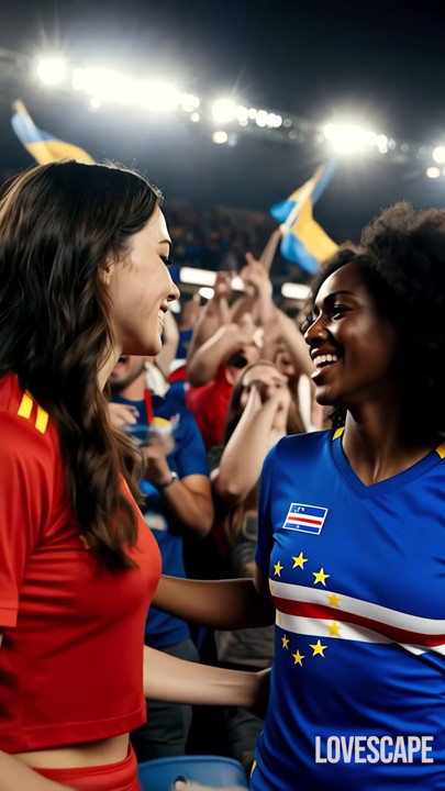 Dögös spanyol és zöld-foki-szigeteki lányok nehéz (AI)