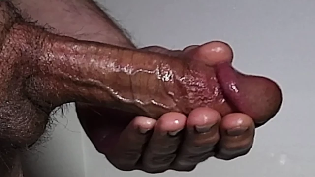 Edging to a big precum drip
