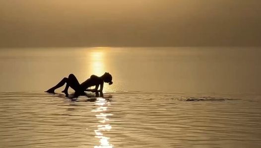 Monika Fox Esthetic Posing In The Sea