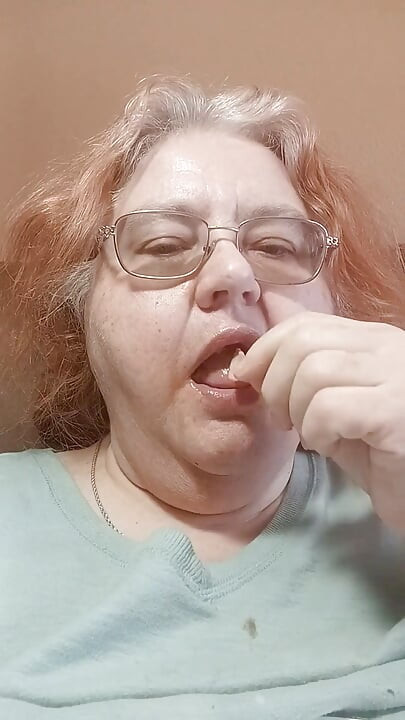 Naughty me gobbling up pizza