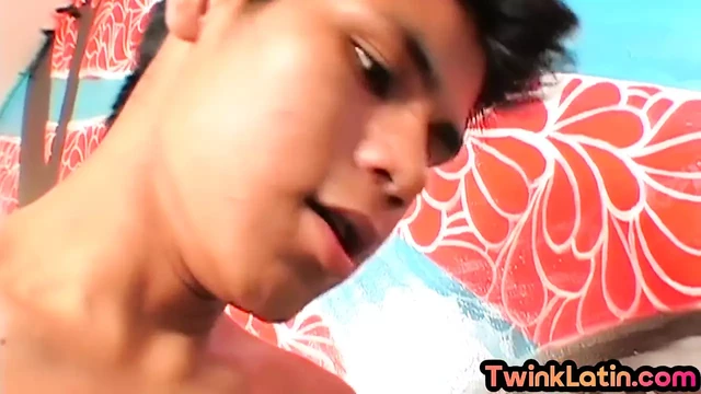 Real amateur Latin twink barebacked in asshole by BFs cock
