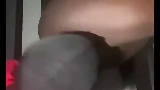 Black Guy Eats Black TS Ass & Sucks Her From The Back
