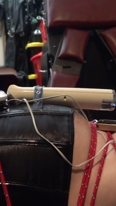Penis Pump with Tied Balls & E-stim CBT on The Coffin Bondage Board | Clip 2