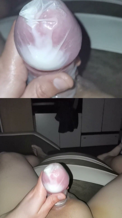 Loud Moaning Cum In A Condom After I Caught My Bestie Taking A Shower | Clip 3