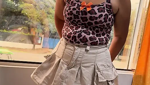 He Loves Jumping on My Cock While Everyone Walks by the Window