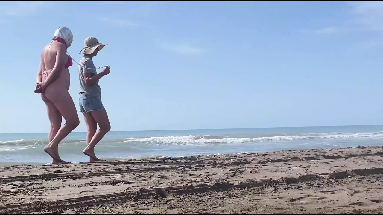 On the beach, I dominate my husband