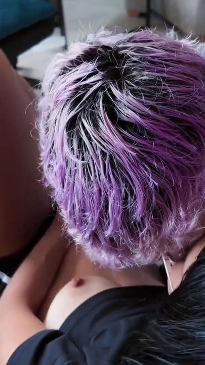 HOW DELICIOUS I ATE HIS MOUTH!! FINGERS AND KISSES WHILE I SUCK HER TITS | Clip 2