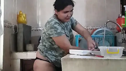 Sexy latina, sex in der küche