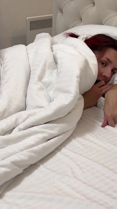 I caught my stepdaughter after masturbating, when she was resting and taught her how to do it | Clip 2